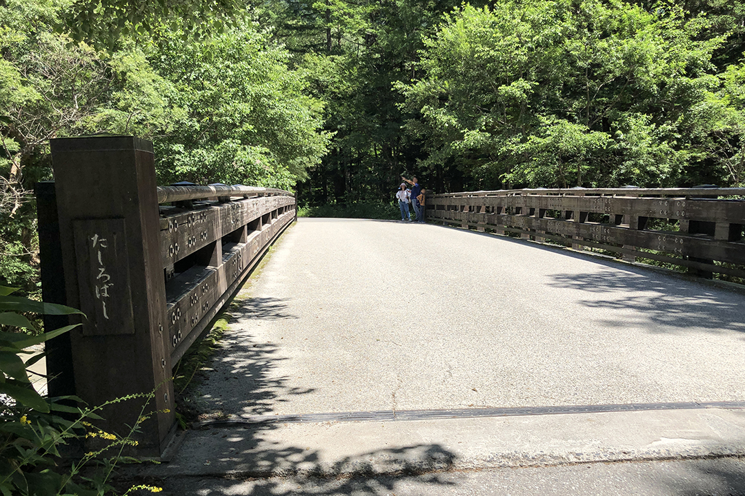 田代橋の欄干を写した写真