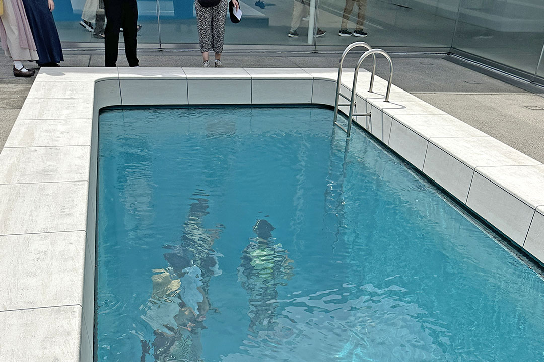 一見普通のプールのようでありながら、“水の中にいる人が見える”という錯覚アートにより、見る人に驚きや興味を感じさせます。