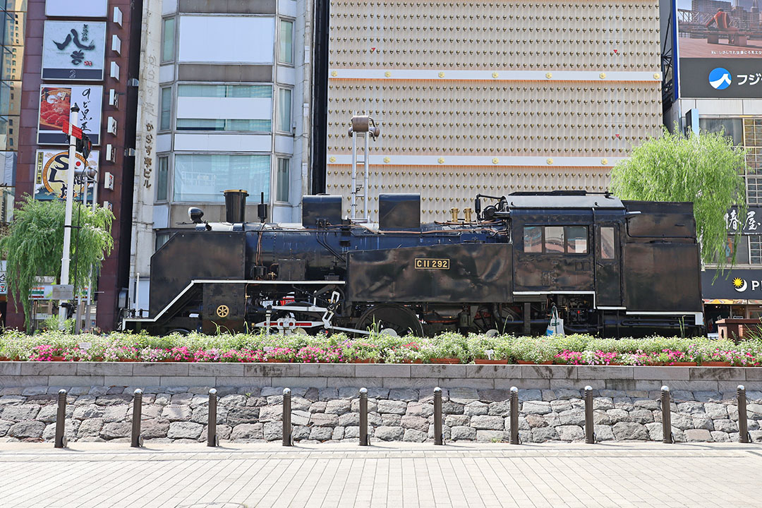 SL広場に展示している機関車。
