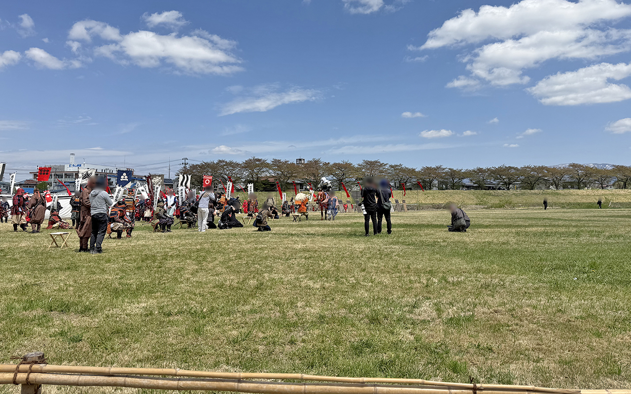 信玄と謙信の一騎打ちのシーン