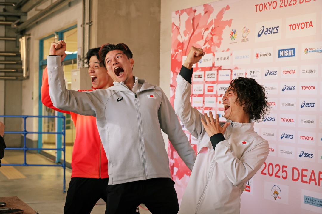 日本人3選手ガッツポーズ!