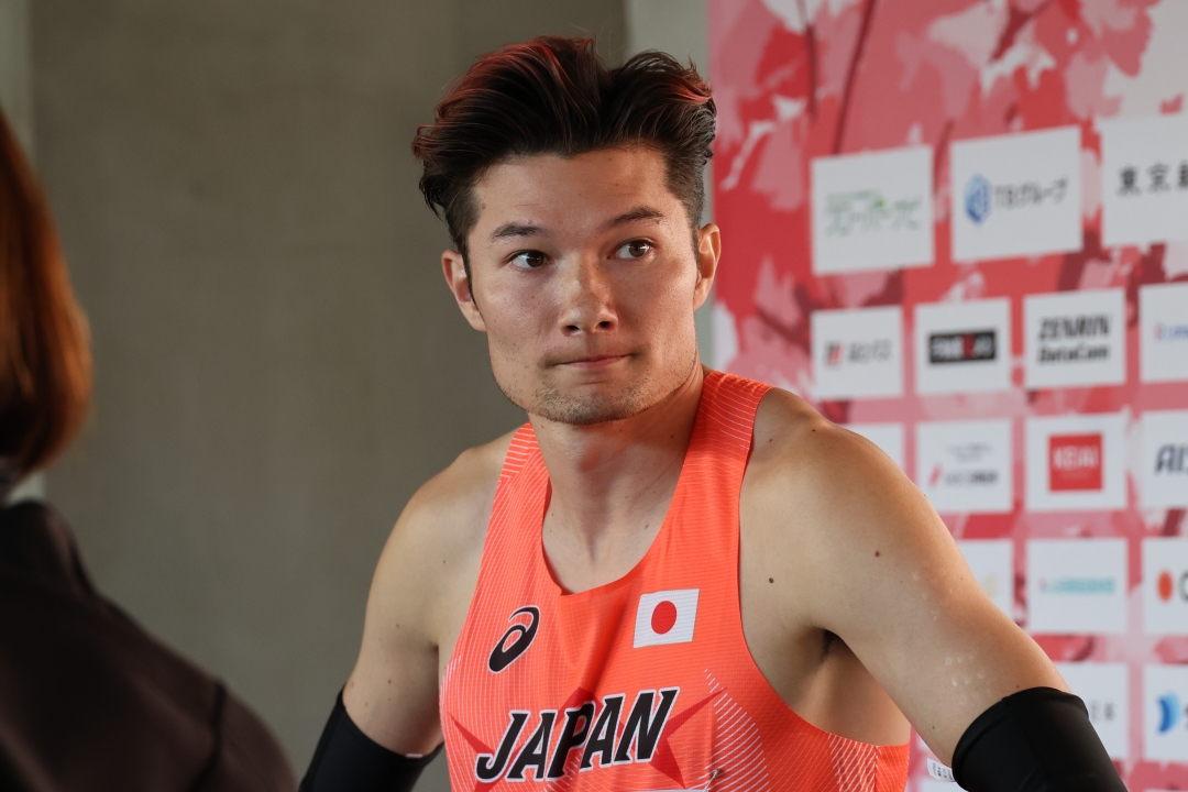 レース直後の鎌田選手