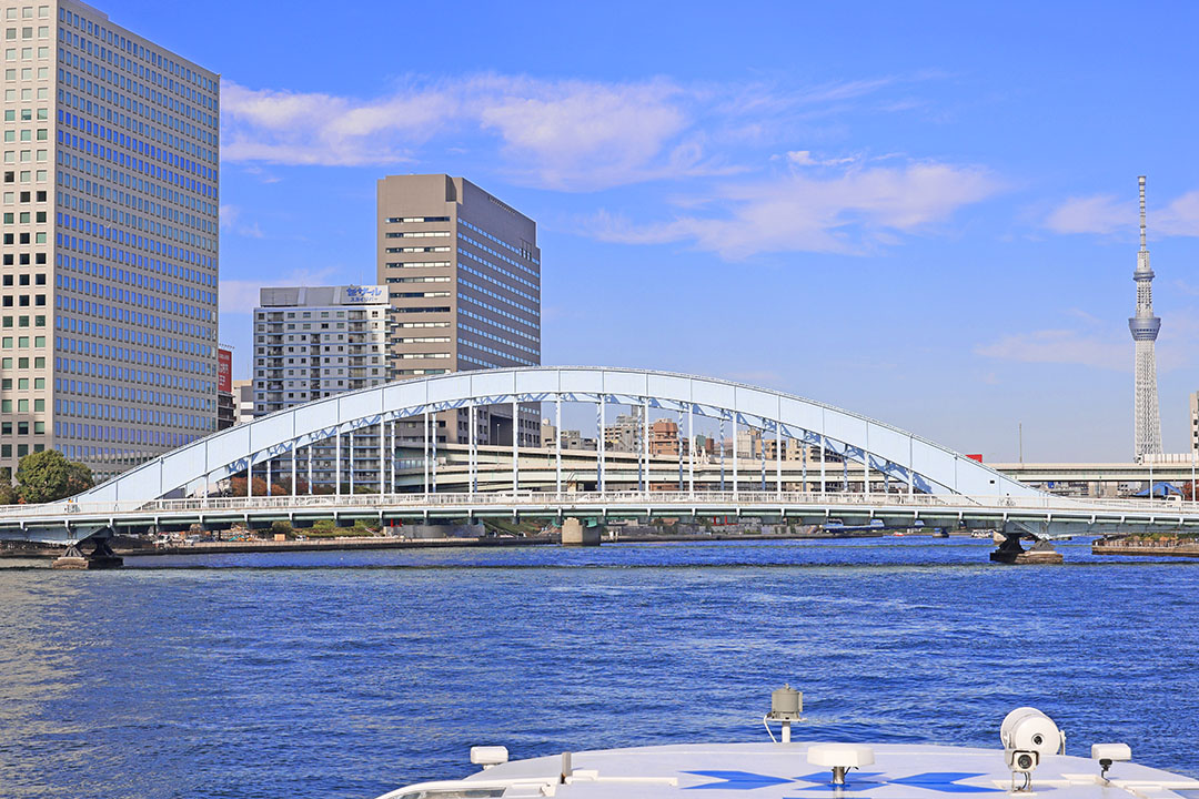 中央区近辺で、再び東京スカイツリーが見えます。